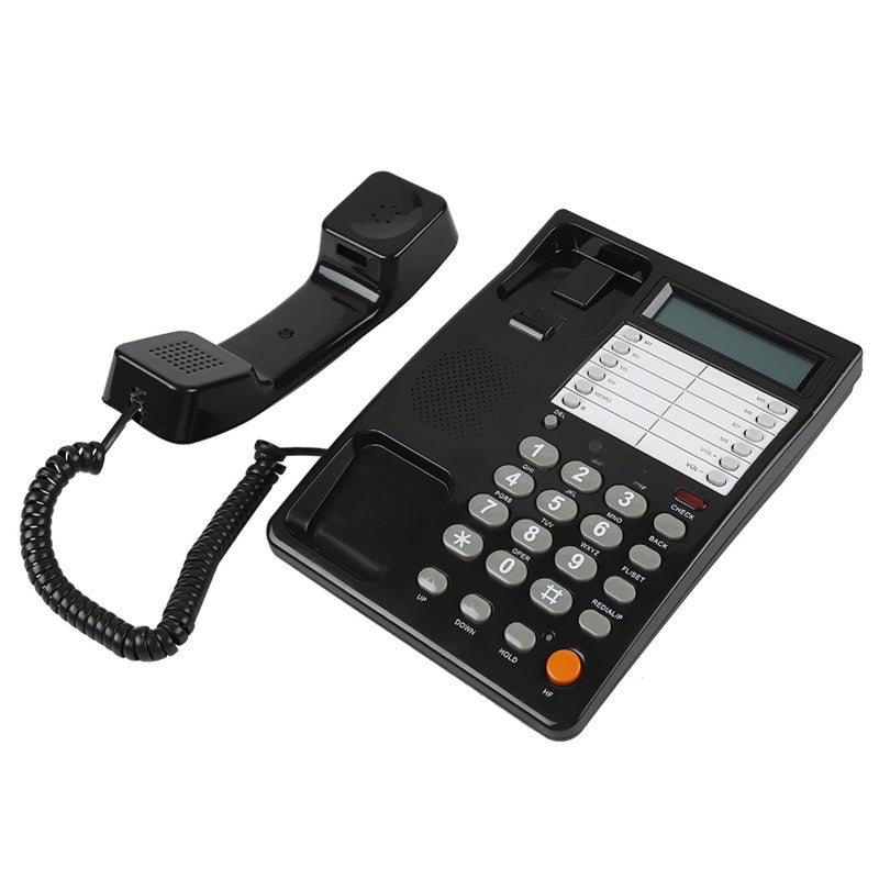 Wired Corded Phone: DTMF/FSK Dual Mode, Real-time Date & Week Display, 16 Ringtones, Adjustable Brightness - Easy To Install Desktop Wall Phone for Home Office Hotel Use - Image 5