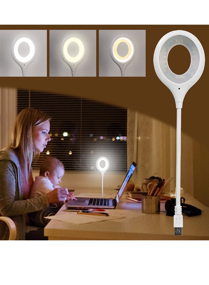 ELTRAZONE Led Table Lamp USB Night Light Lamp, USB Dimmable Voice Control Night Lights, Suitable for Bedroom, Bathroom, Toilet, Stairs, Kitchen, Hallway, Desk, Children, Adults, Plug and Play - Image 5