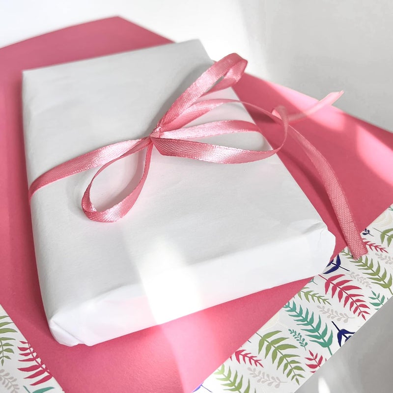 LilyRin Peony Pink Ribbon 1/4 Inches 36 Yards Satin Roll Scrapbooking Art Wedding Wreath, Baby Shower Packing Birthday Wrapping Christmas Projects Pink - Image 2