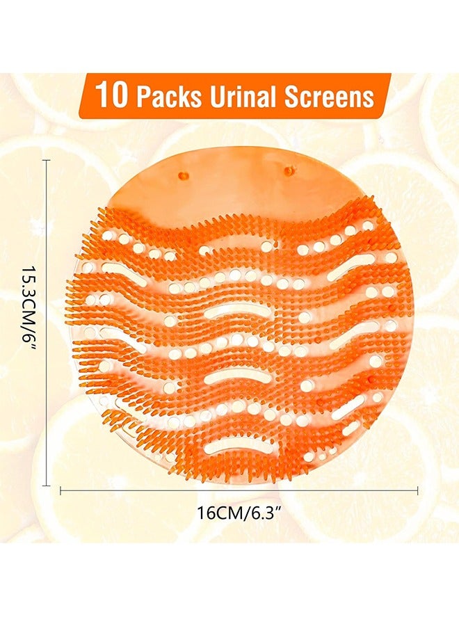10 Packs Urinal Screens Deodorizer, Urinal Cake Anti-SplashOdor Freshener – Ideal for Hotels，Schools, Bathrooms, Restrooms, Office.(Orange) ﻿ - Image 5