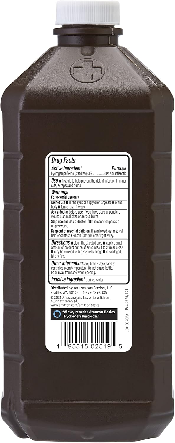 Ççs Hydrogen Peroxide Topical Solution USP First Aid Antiseptic for Cuts Scrapes and Wound Disinfection Pack of 1 32 fl oz - Image 2