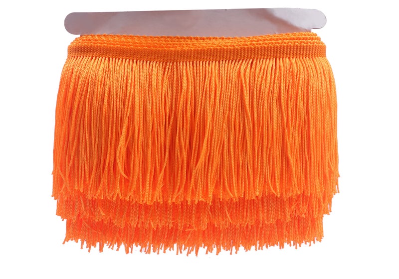 YYCRAFT YYCRAFT 10 Yards 6 Inch Wide Tassel Curtain Fringe Trim by The Yard for DIY Sewing Crafts Clothing Curtains DecorationOrange
