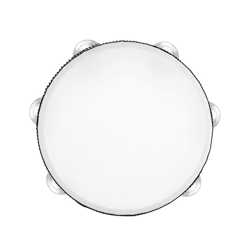 Musfunny Tambourine for Church 8 inch Hand Held Drum Bell Birch Metal Jingles Percussion Musical Educational Drum Instrument for KTV Party Kids Games by Musfunny (8 inch) - Image 3