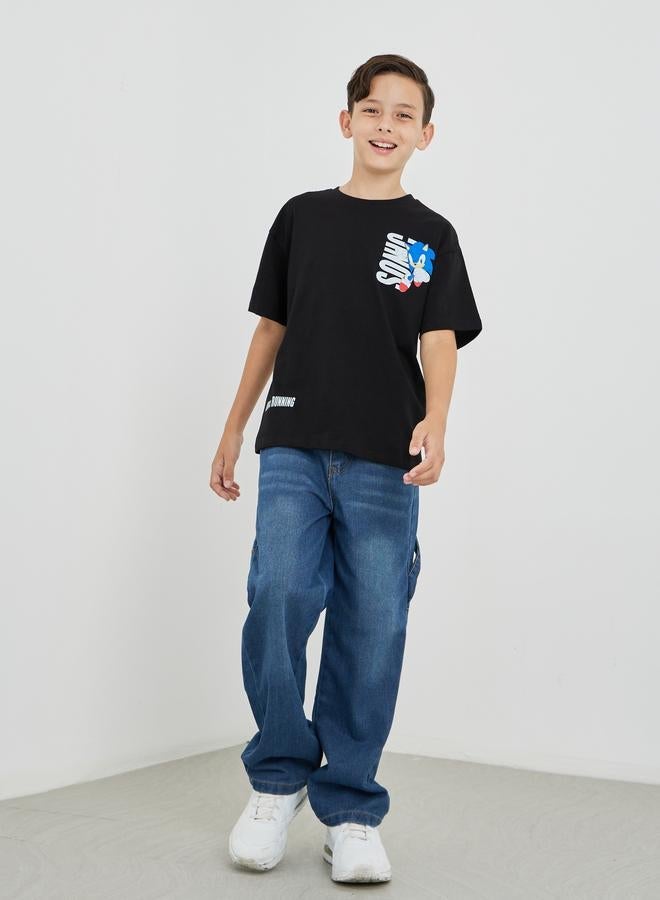 Styli Graphic Print Round Neck T-Shirt - Image 2