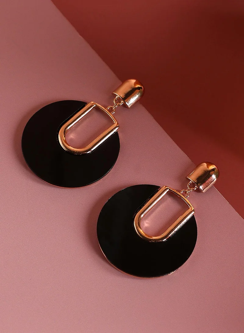 SOHI Circular Artificial Drop Earring Jewellery
