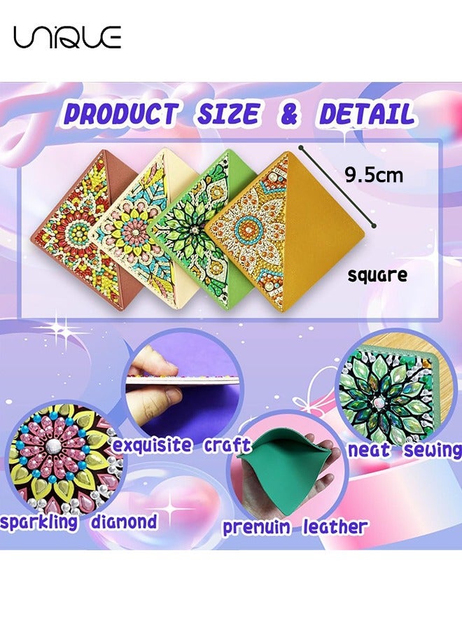 Unique 4 Pcs Diamond Painting Bookmarks for Kids,5D Corner Bookmark DIY Triangle Making Diamond Art Bookmarks Crafts Gifts for Adults for Home School - Image 2