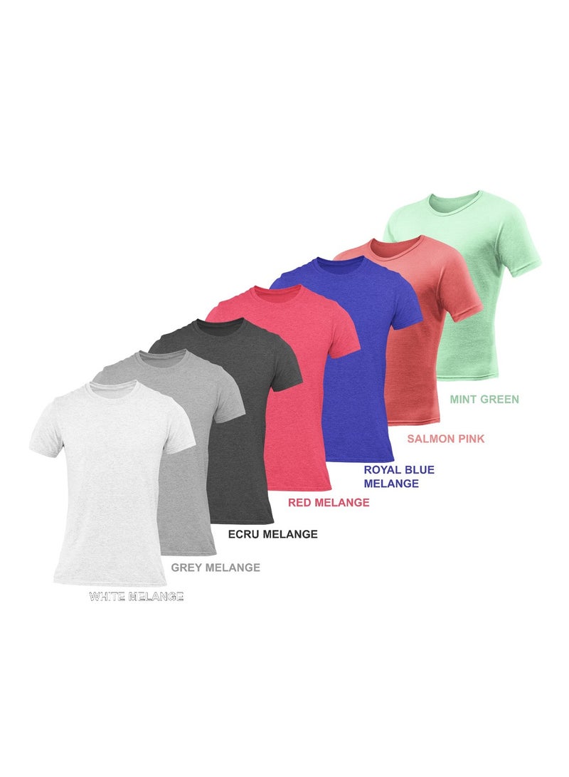 عظيم الملابس الرائعة تي شيرت Razain نصف كم باللون الأخضر النعناعي، قميص بسيط ومريح بنصف كم للرجال، رقبة دائرية نصف كم سادة، Dri Fit، ملابس رياضية وجيم - XL - Image 5