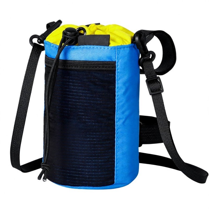 wheel up Bike Bottle Holder Bag Nylon Water-Resistant Cycling Water Bottle Holder - Elastic Mesh Side Pocket for Phone Keys Bike Drink Bottle Storage Bag for Handlebar - Image 1