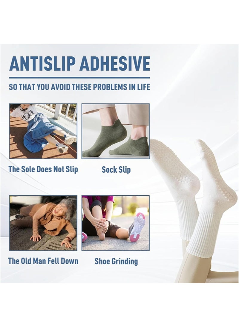 Aikanbo Soft Anti Slip Adhesive，Sock Stop Anti Slip Adhesive，Anti-Slip Soft Glue Waterproof Fabric Paint for No-Slip Socks，Bathroom Mats，Rugs（50 ml，Transparent） - Image 2