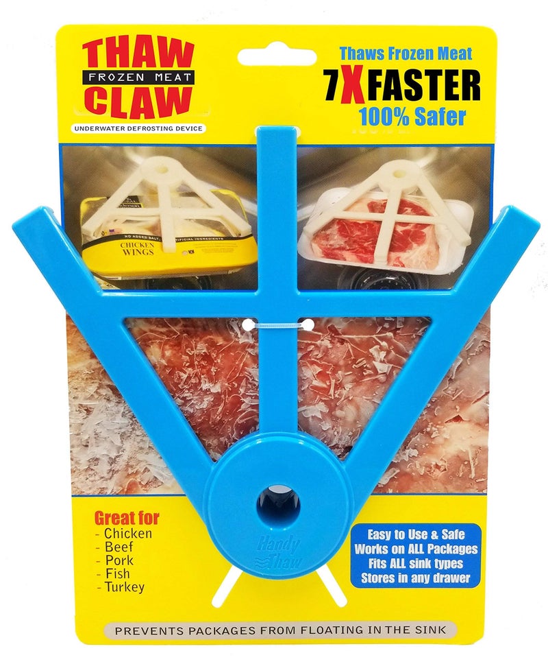أداة إذابة الثلج للحم Thaw Claw أداة أساسية في المطبخ لإذابة الدجاج واللحم البقري ولحم الخنزير والأسماك بسرعة وسهولة ملحقات أدوات المطبخ تخزين سهل تناسب جميع الأحواض تذوب في دقائق