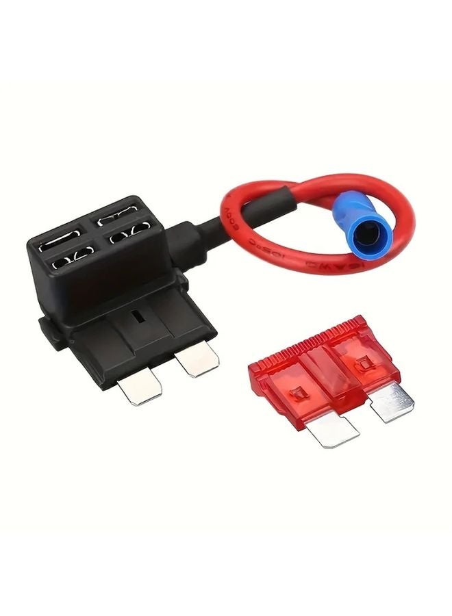 5pcs 12V Add A Circuit Fuse Tap Adapter ATM APM Standard Blade Auto Fuse Holder With 10A Medium Car Fuses - Image 4