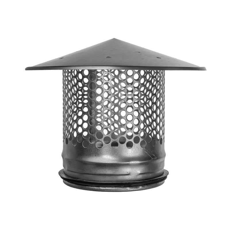 5 Inch Round Roof Rain Cap HVAC Vent Galvanized Steel All Weather Chimney Cap Roof Top Round Roof Vent with Rubber Gasket for Perfect Insulation Vent Cover 5 Inch