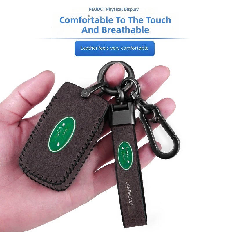 LAND ROVER Luxury Leather Key Case for Land Rover Discovery, Range Rover Sport, Evoque, and more - Image 3