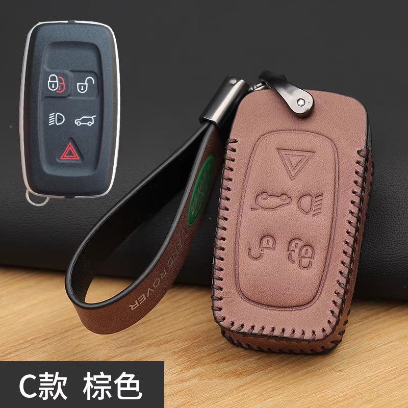 LAND ROVER Luxury Leather Key Case for Land Rover Discovery, Range Rover Sport, Evoque, and more - Image 1