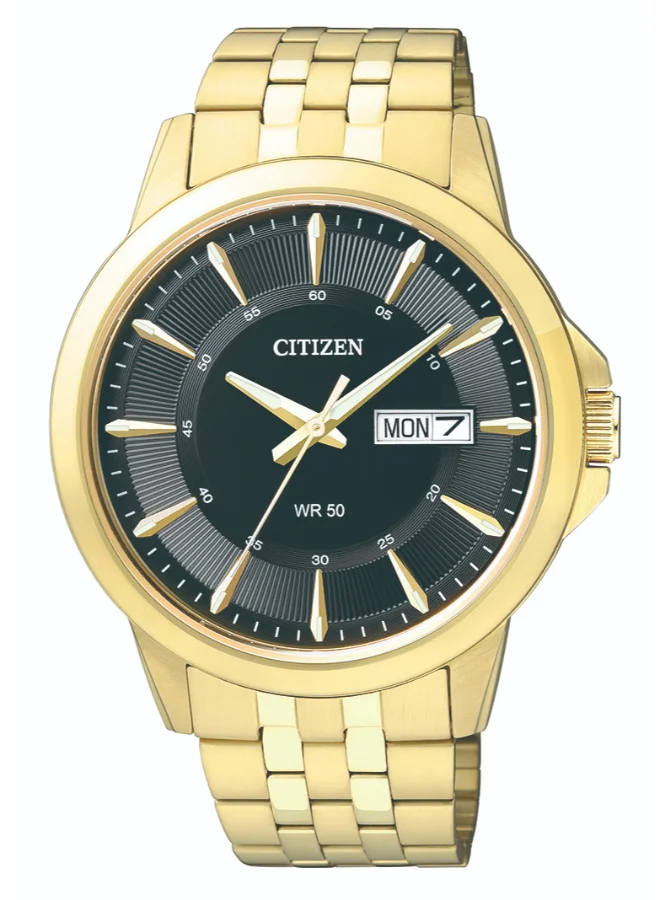 CITIZEN Men's Stainless Steel Strap with Gold Plating Quartz Standard Watch BF2013-56E - 41 mm