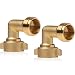 Renator 90 Degree Hose Elbow for RVs and Residential Outdoor Faucets Certified Leadfree Brass Water RV Camper Connector Garden Hose 90 Degree Elbow Water Fitting 2 Pack - Image 2