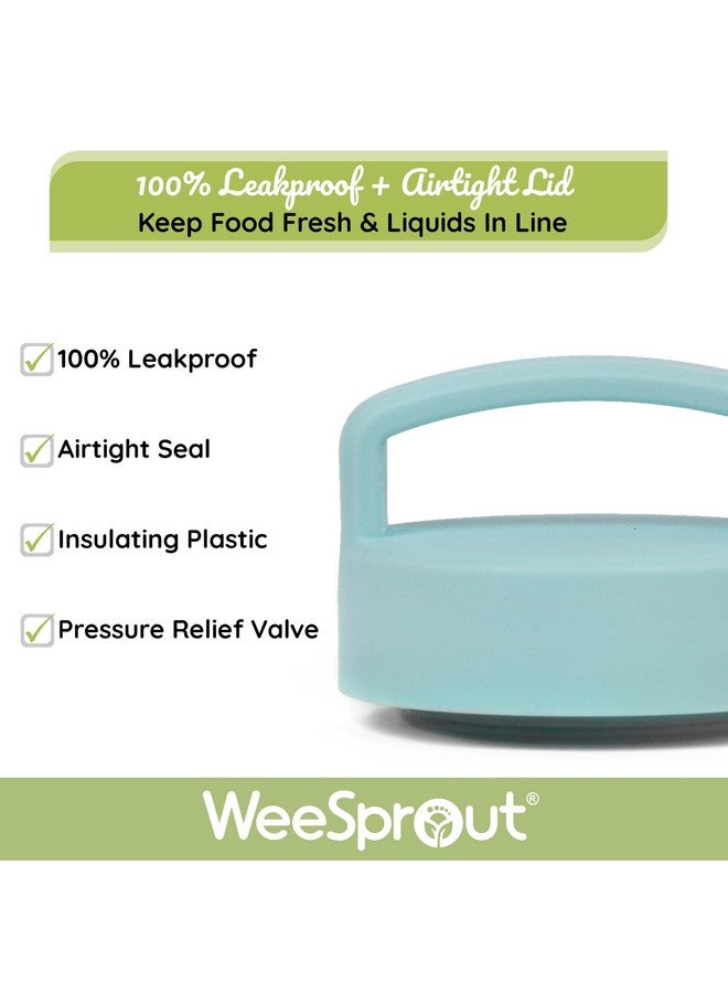 وي سبراوت ترمس غداء معزول من الفولاذ المقاوم للصدأ من WeeSprout، ترمس حساء للأطعمة الساخنة والباردة، وعاء طعام للأطفال سعة 12 أونصة، مقبض مناسب للأطفال، وعاء طعام مانع للتسرب، ترموس للطعام الساخن - Image 5