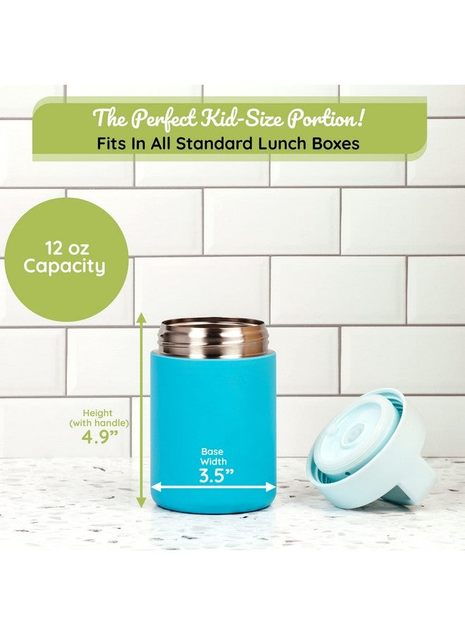 وي سبراوت ترمس غداء معزول من الفولاذ المقاوم للصدأ من WeeSprout، ترمس حساء للأطعمة الساخنة والباردة، وعاء طعام للأطفال سعة 12 أونصة، مقبض مناسب للأطفال، وعاء طعام مانع للتسرب، ترموس للطعام الساخن - Image 4