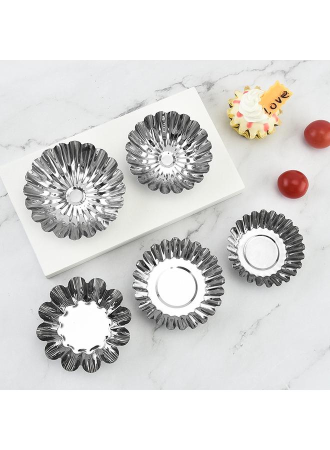 Bluejw Stainless Steel Mafin Cup Cake Mold Coconut Egg Tart Mold Shape Lace Creative Portuguese Tart Making Kitchen Gadgets - Image 2