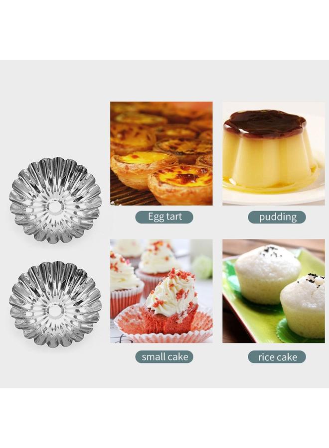 Bluejw Stainless Steel Mafin Cup Cake Mold Coconut Egg Tart Mold Shape Lace Creative Portuguese Tart Making Kitchen Gadgets - Image 5