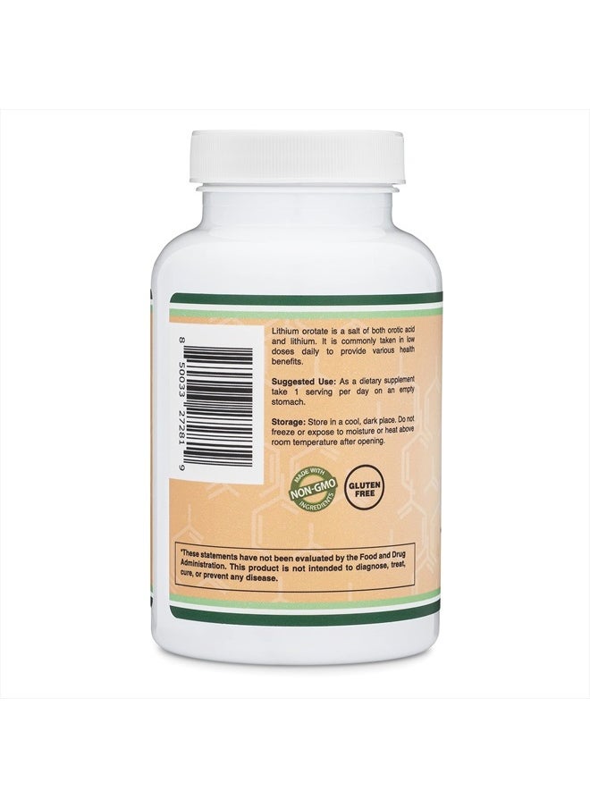 Double Wood Supplements - Lithium Orotate 5mg, 210 Capsules (Third Party Tested, Vegan Safe, Non-GMO) for a Calmer Mind, More Balanced Mood, and Better Rest at Night by Double Wood Supplements - Image 1