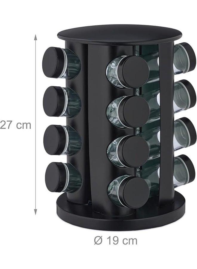 Orchid Stainless Steel Spice Organizer, Seasoning Jars Set, Countertop Storage Spice Rack, Glass Spice Containers for Kitchen Storage, Herb and Spice Containers - Image 3