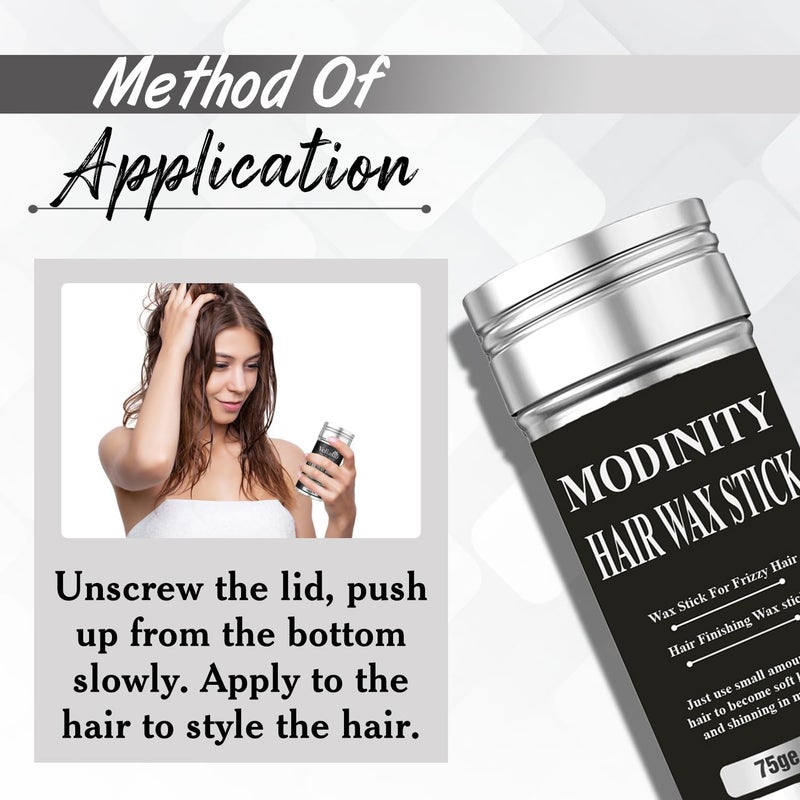 MODINITY Hair Wax Stick For Men Women Frizz Control Baby Hair Styling NonSticky Long Lasting Hold Hair Finishing Stick for Smooth Sleek Look 15g - Image 5