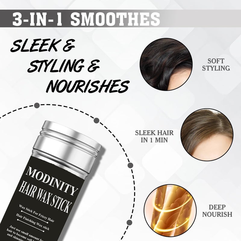 MODINITY Hair Wax Stick For Men Women Frizz Control Baby Hair Styling NonSticky Long Lasting Hold Hair Finishing Stick for Smooth Sleek Look 15g - Image 4