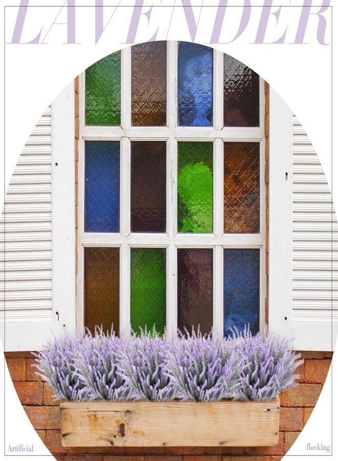 XunYee 80 Bundles Artificial Lavender Flowers UV Resistant Faux Plastic Flowers Faux Lavender Plants for Outdoor Garden Patio Window Box Office Table Centerpiece Indoor Decoration (Purple) - Image 3