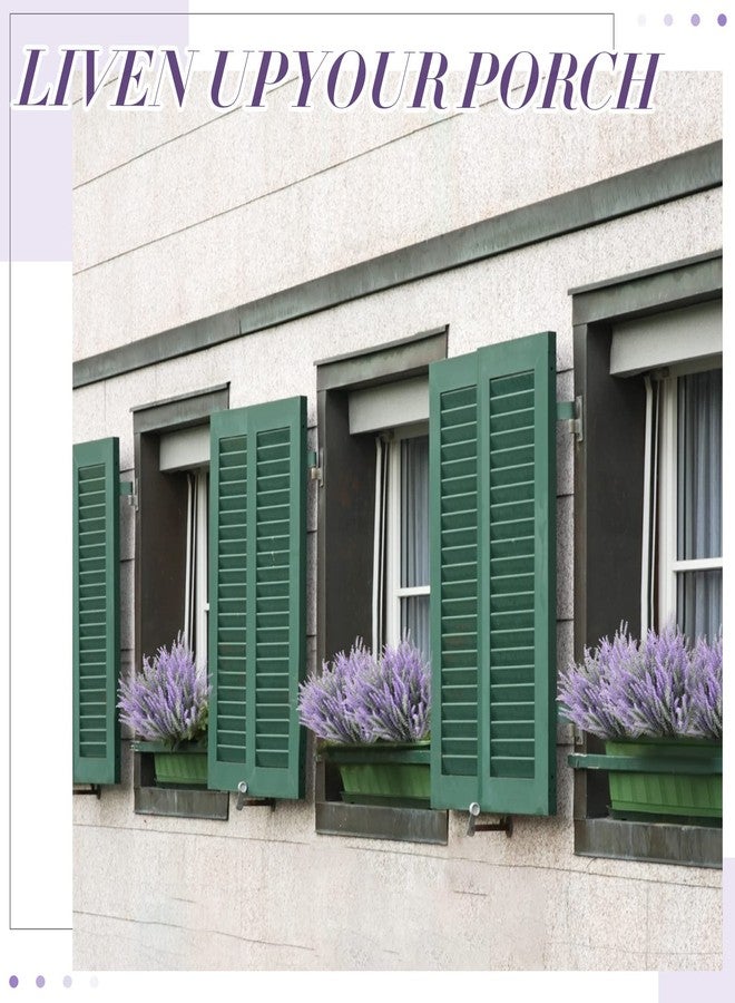 XunYee 80 Bundles Artificial Lavender Flowers UV Resistant Faux Plastic Flowers Faux Lavender Plants for Outdoor Garden Patio Window Box Office Table Centerpiece Indoor Decoration (Purple) - Image 5