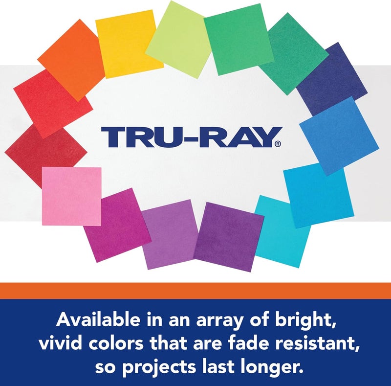 TRU-RAY ورق بناء ثقيل الوزن، ألوان متنوعة قياسية، 12" × 18"، 50 ورقة - Image 4