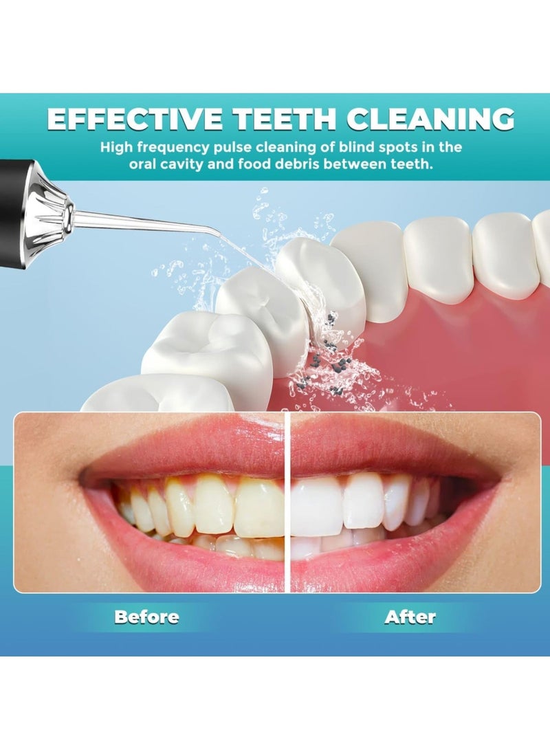 ELTRAZONE Portable Water Flosser for Teeth, Cordless Oral Irrigator with USB-C Charging, 230mL IPX7 Waterproof Dental Cleaner for Braces & Gums, 3 Modes & 4 Jet Tips | Green - Image 4