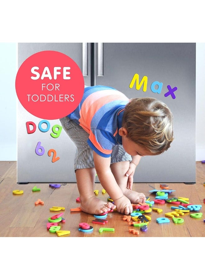 Curious Columbus حروف وأرقام مغناطيسية كولومبوس الفضولية للأطفال الصغار، مغناطيسات ثلاجة من الفوم، حروف الأبجدية وأرقام لتعلم الأطفال 123 ABC مغناطيسات للأطفال الصغار للثلاجة - Image 5