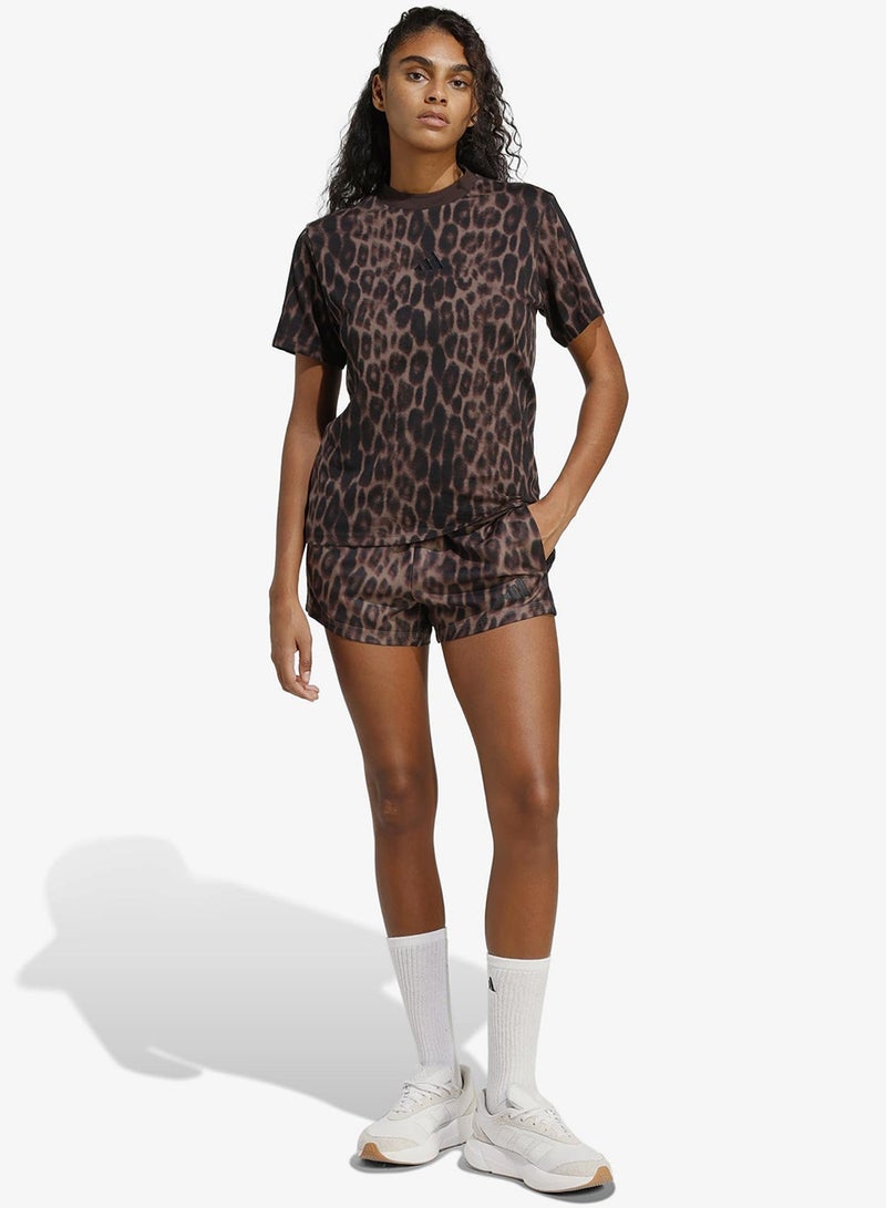 Adidas 3-Stripes Leopard Print T-Shirt - Image 5