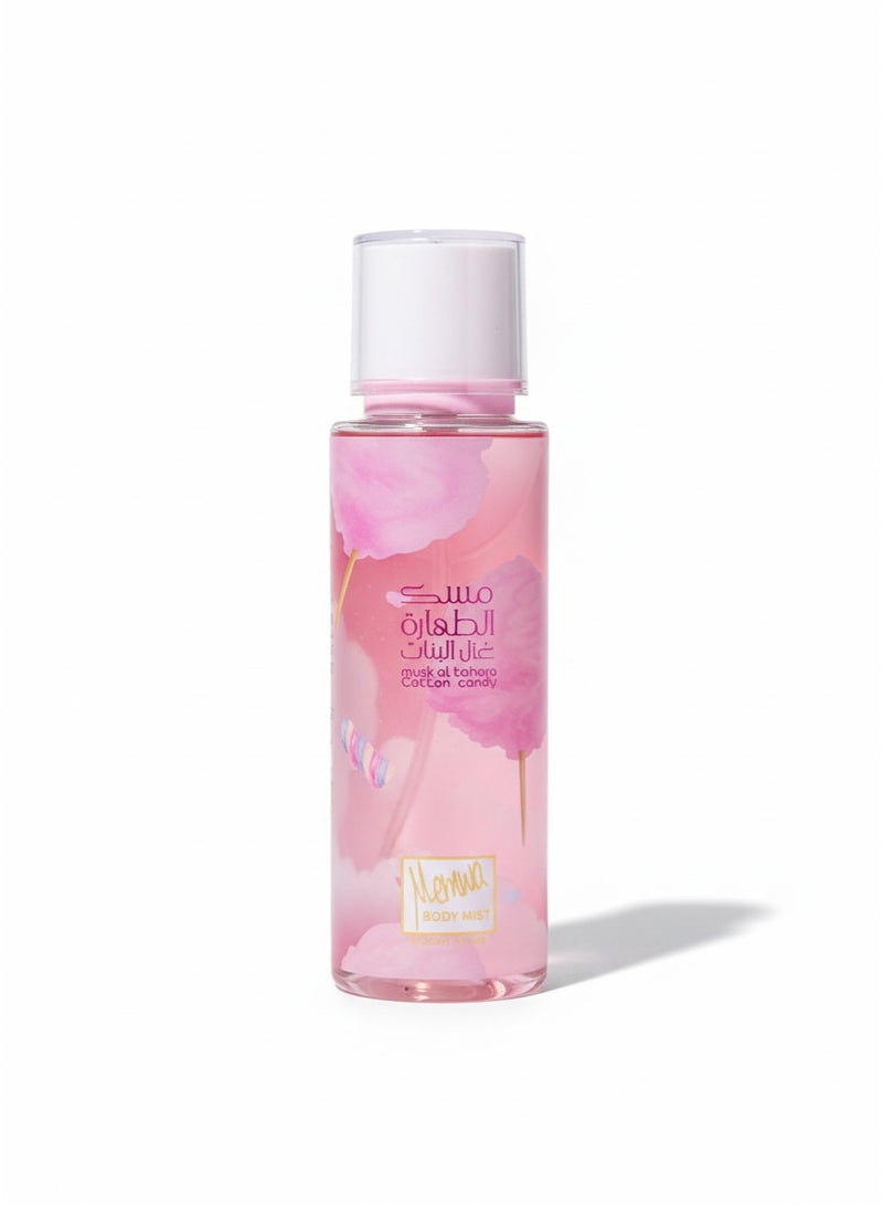 ميموا بادى مست للجسم والشعر برائحة مسك الطهارة كوتون كاندى - 250 مللى