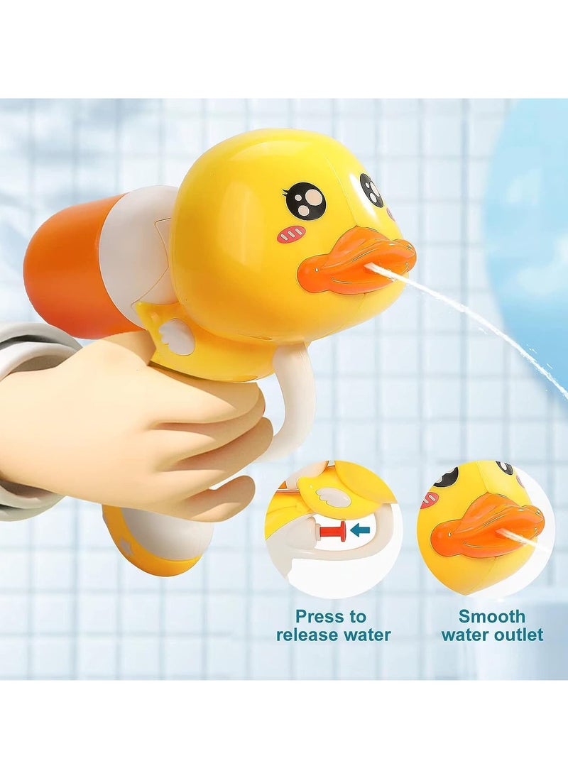 Mr. Penda 3PCS Lovely Duck Baby Bathtub Toys, Safety Toddler Bath Toys, Water Spray Toy, Shower Toy, Floating Wind-Up Toy, Preschool Toddler Pool Toys (Yellow)  - Image 4