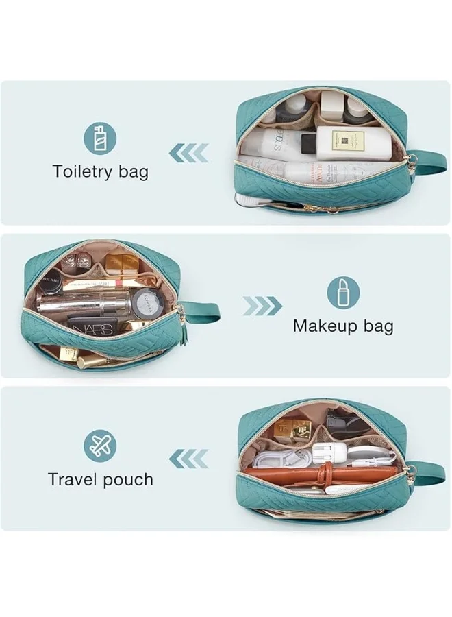 باج سمارت BAGSMART Teal Elegant Roomy Makeup Bag