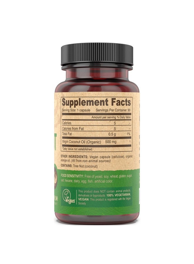 Deva Vegan Virgin Coconut Oil - 500 mg 90 Vcap - Image 3