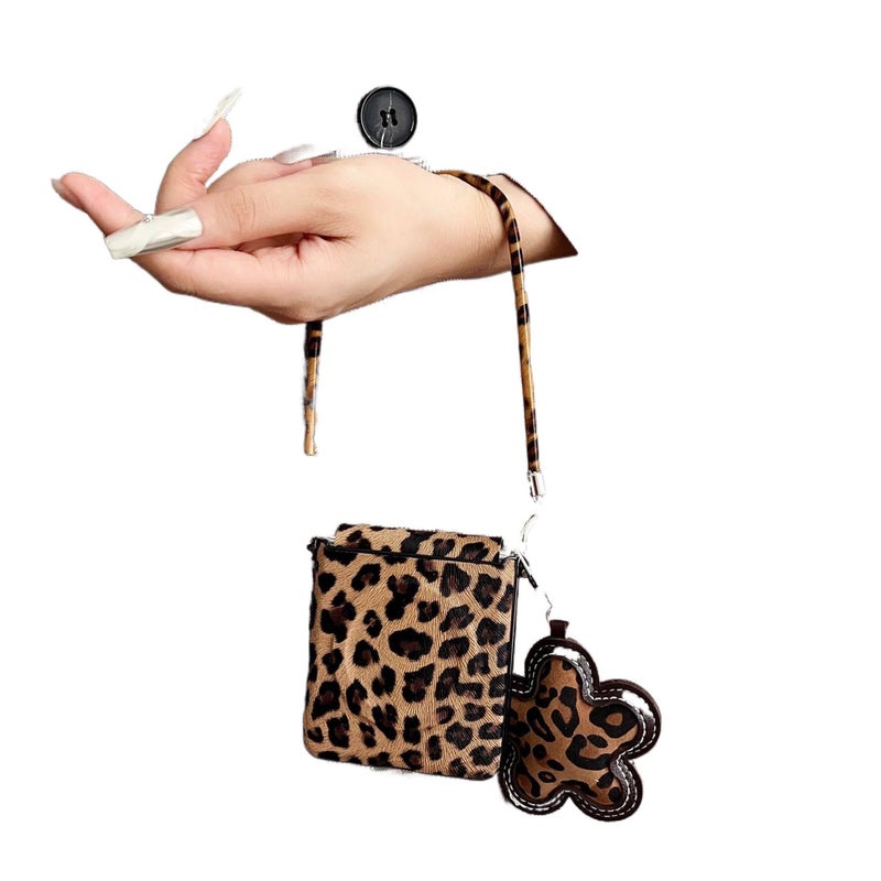 Protective Case | Drop Protection | Leopard Print | PC | Shockproof Cover for Samsung Galaxy Z Flip 5 - Image 5