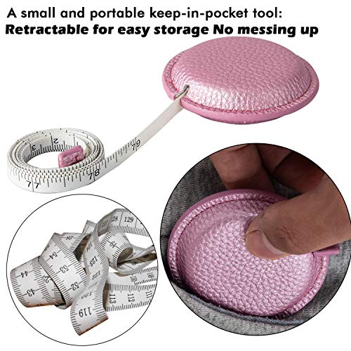 Z_جوده وثقه Tape Measure for Body Measuring, 79Inch/2Meters Retractable Measuring Tape for Body Fabric Sewing Tailor Cloth Knitting Craft Measurements Dual Sided - Image 4