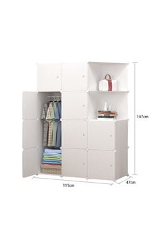 XiuWoo 10-Cube Storage Cabinet Closet Portable Space-Saving Wardrobe Combination Armoire With Shelf for Clothes Books Toys Towels  - Image 4