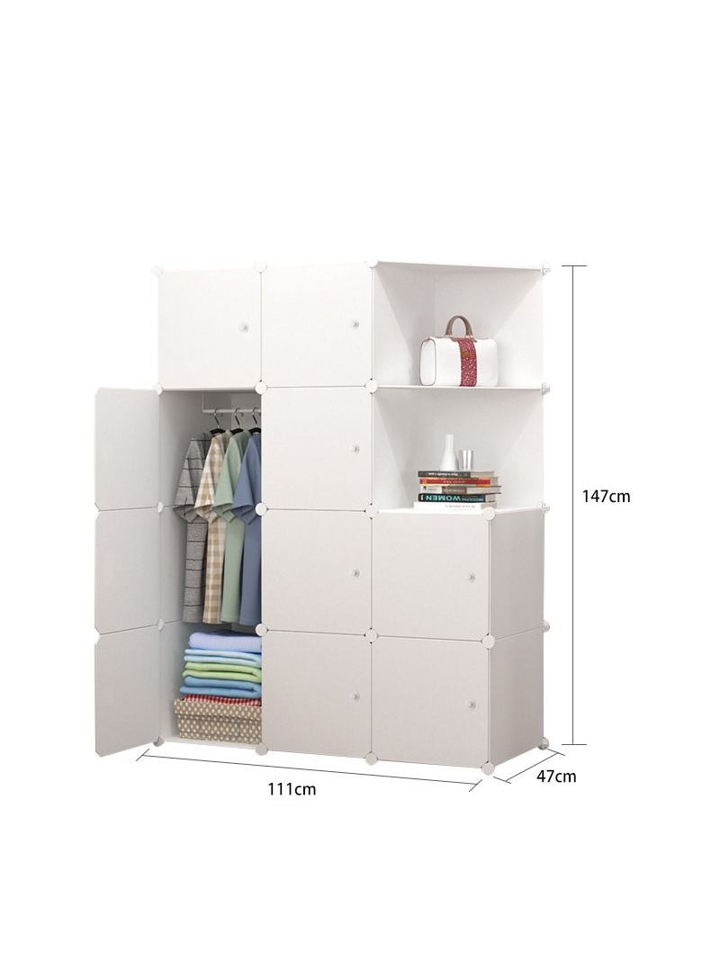 XiuWoo 10-Cube Storage Cabinet Closet Portable Space-Saving Wardrobe Combination Armoire With Shelf for Clothes Books Toys Towels  - Image 4