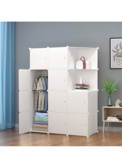 XiuWoo 10-Cube Storage Cabinet Closet Portable Space-Saving Wardrobe Combination Armoire With Shelf for Clothes Books Toys Towels  - Image 1