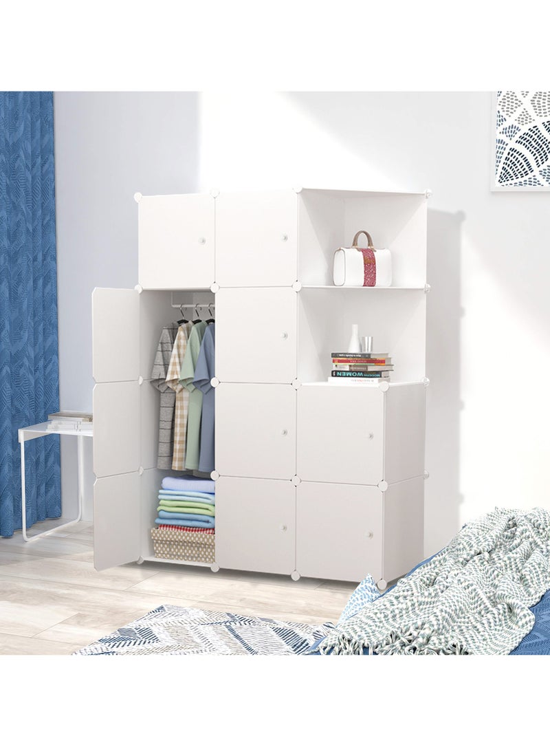 XiuWoo 10-Cube Storage Cabinet Closet Portable Space-Saving Wardrobe Combination Armoire With Shelf for Clothes Books Toys Towels  - Image 2