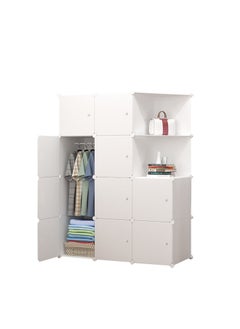 XiuWoo 10-Cube Storage Cabinet Closet Portable Space-Saving Wardrobe Combination Armoire With Shelf for Clothes Books Toys Towels  - Image 3