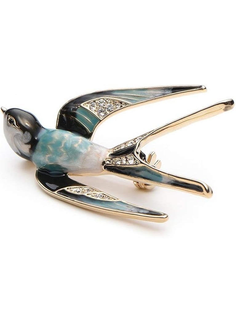 Goolsky Premium Lovely Crystal Swallow Animal Brooch Bird Lapel Pin Badge Women Jewelry - Image 5
