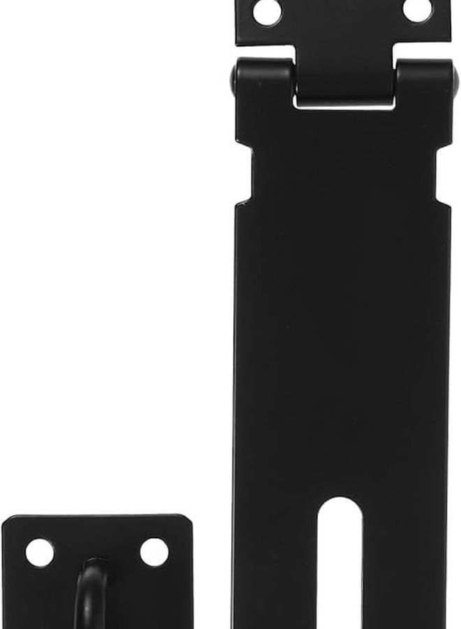 Thickened Black Stainless Steel Door Lock Hasp Latch Anti Theft Security Clasp for Gates Cabinets - Image 1