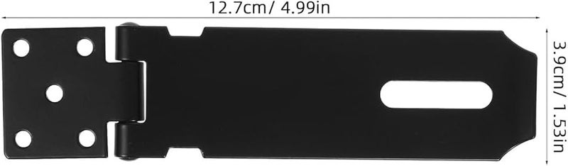 Thickened Black Stainless Steel Door Lock Hasp Latch Anti Theft Security Clasp for Gates Cabinets - Image 3