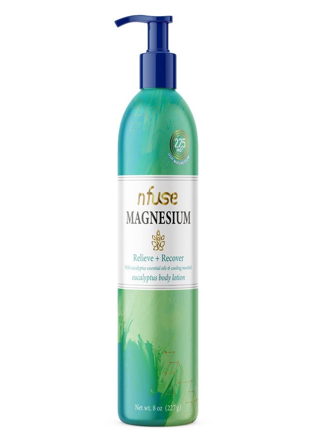 nfuse Magnesium Lotion | 100% Pure Magnesium Chloride USP Grade | Calming Magnesium with Eucalyptus Essential Oils and Menthol (8 oz) - Image 1