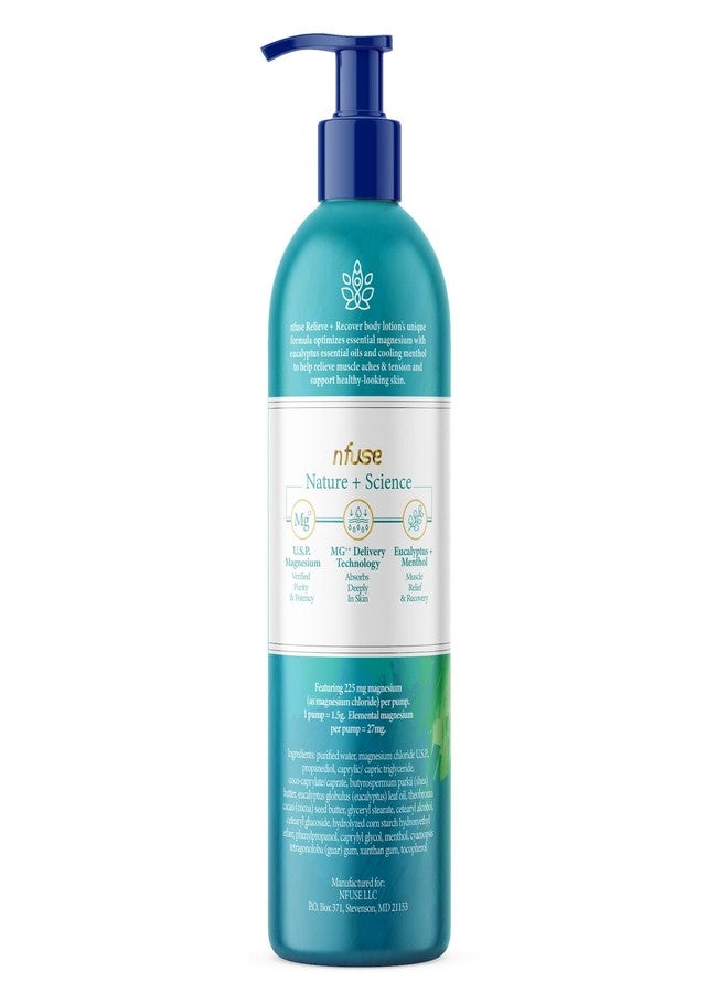 nfuse Magnesium Lotion | 100% Pure Magnesium Chloride USP Grade | Calming Magnesium with Eucalyptus Essential Oils and Menthol (8 oz) - Image 2